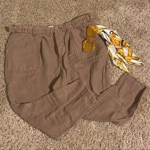 Free People Linen Capris